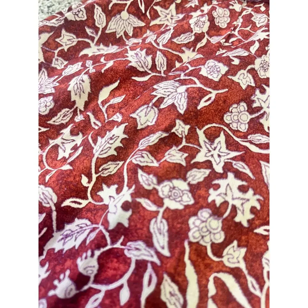 Madewell Red Floral Mini Dress 100% Cotton - Picture 14 of 15
